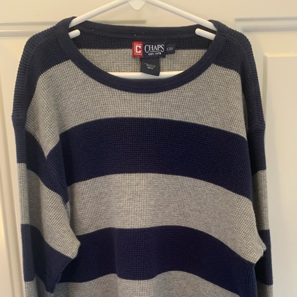 Chaps Long Sleeved Boys Striped Henley